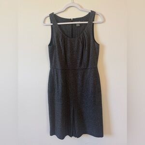 ann taylor • herringbone sleeveless pocketed sheath dress • size 6 petite